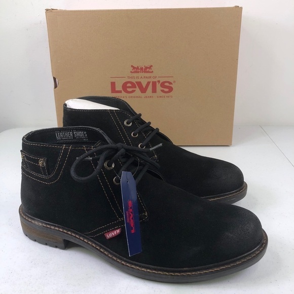 LEVI’S Cambridge Suede Black Lace Up Boots - Picture 8 of 9